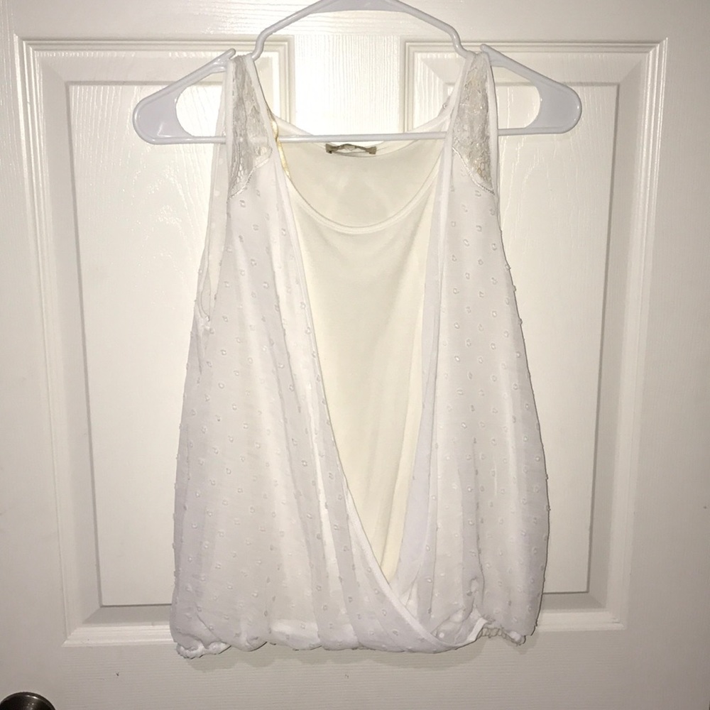 Woman’s democracy white tank size small